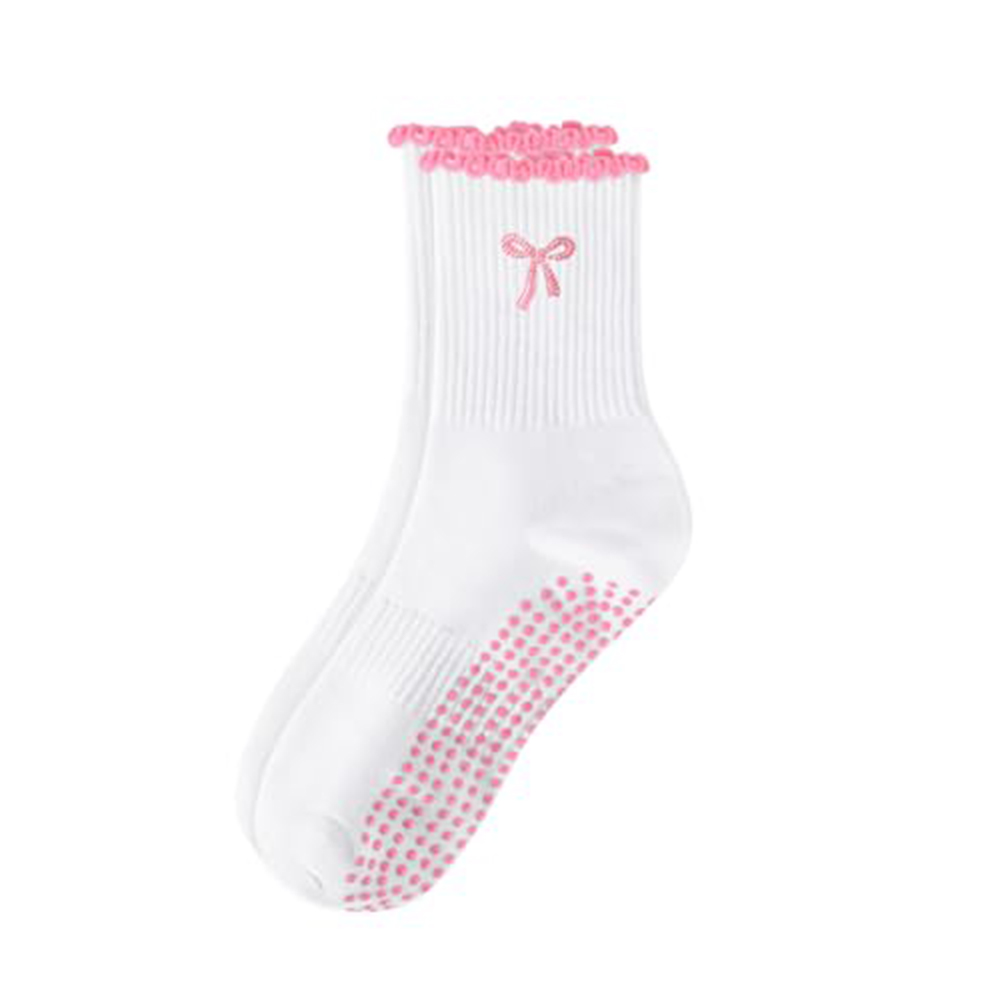 Youtube Yoga Pilates - Non-Slip Grip Pilates Socks Cotton Breathable