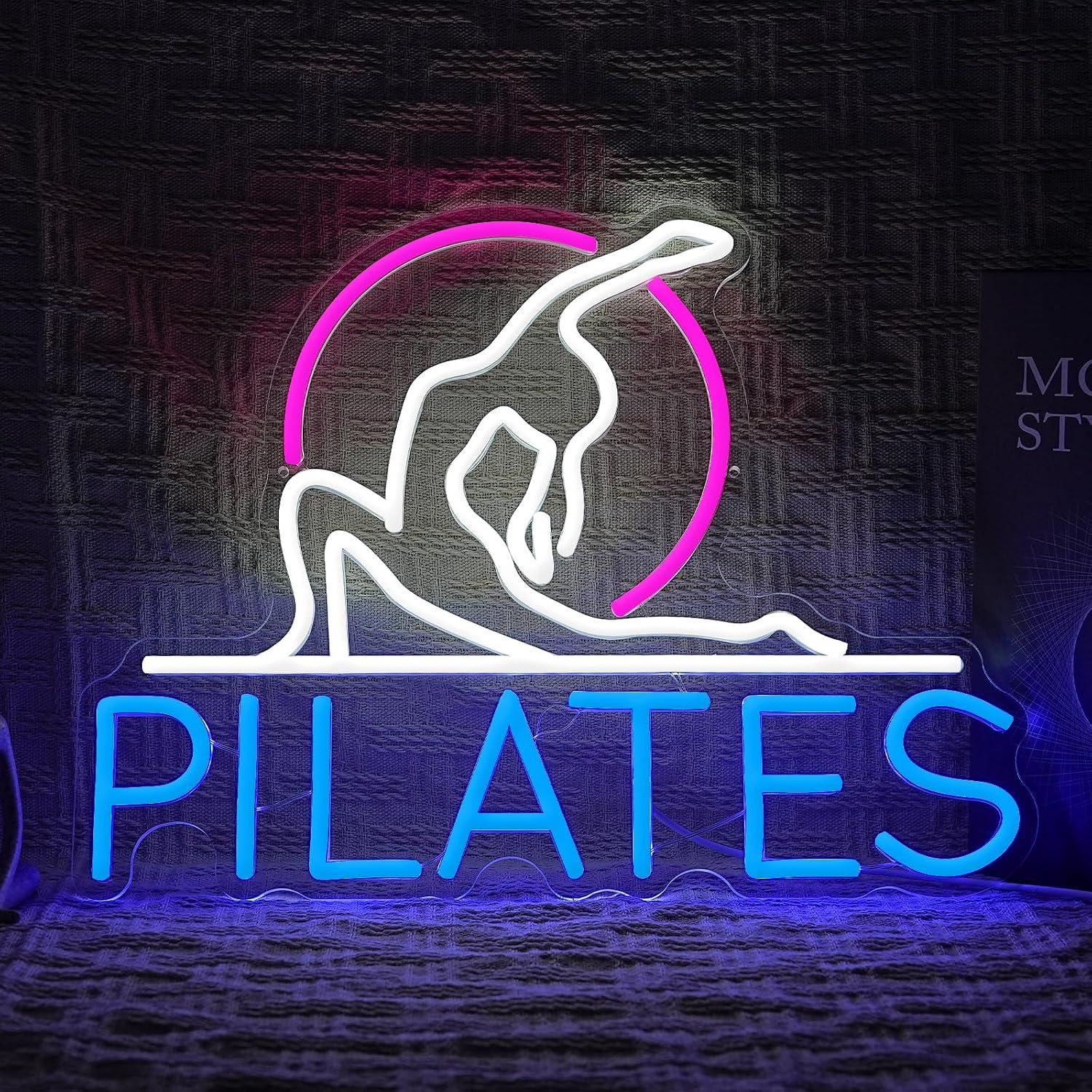 Pilates Yoga Gifts - Yoga Pilates Neon Sign Dimmable LED