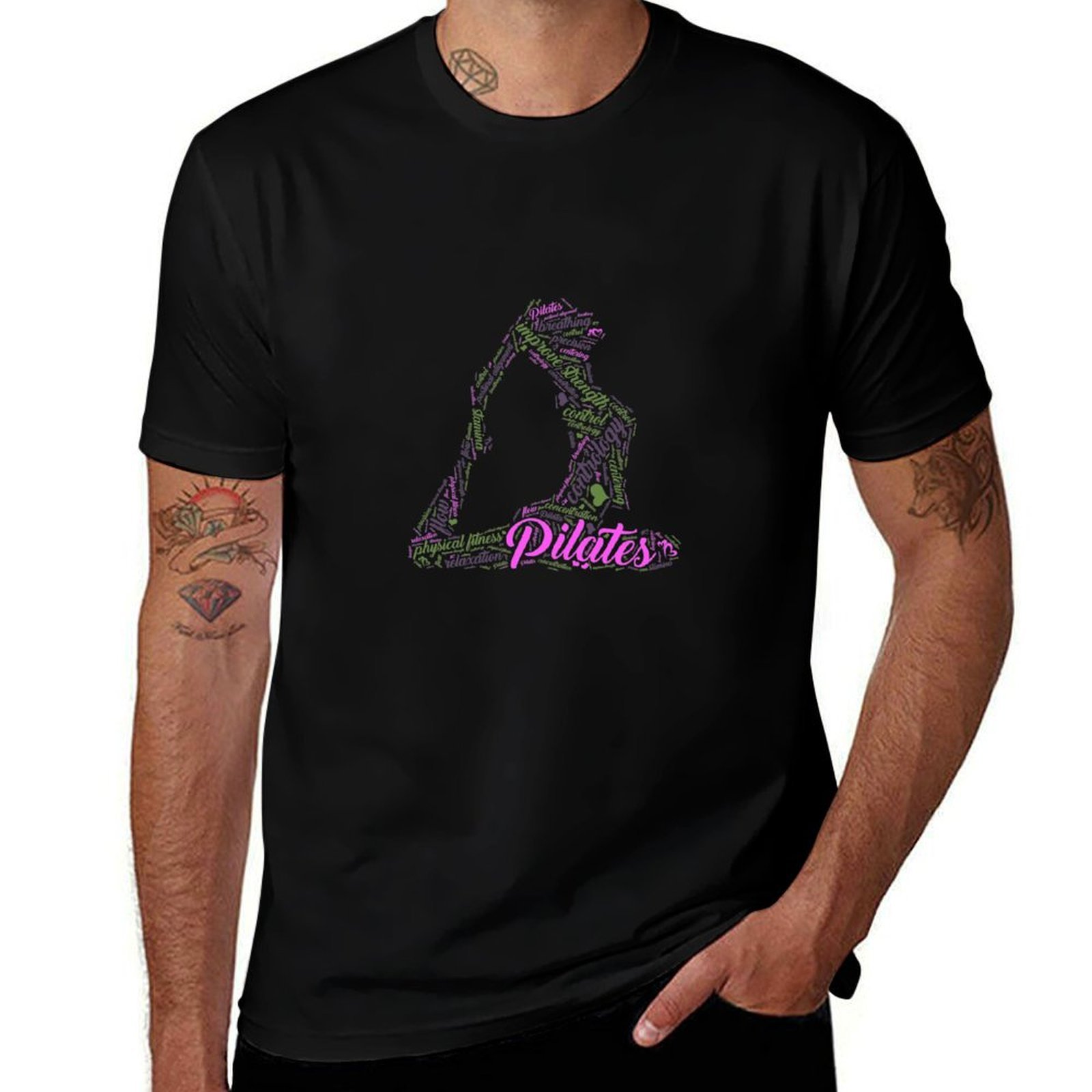 Pilates Yoga Gifts - Womens Fun Word Cloud and Cute