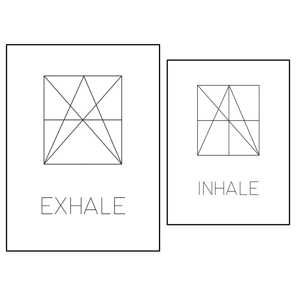 Pilates Yoga Gifts - Breathe Breathe Print, Wall Art, Breathe