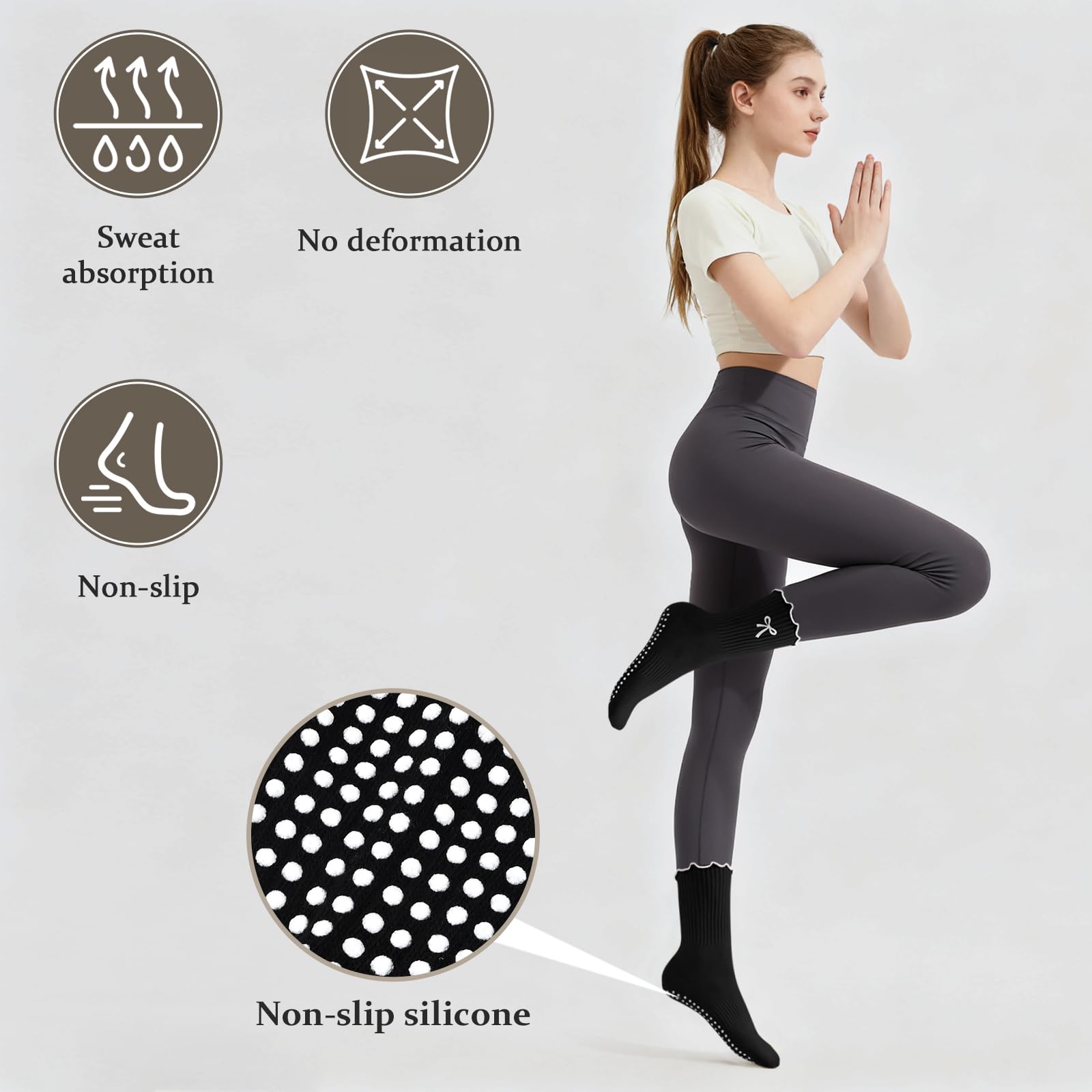 Non-Slip Grip Pilates Socks Co - đánh giá và giá Youtube Yoga Pilates