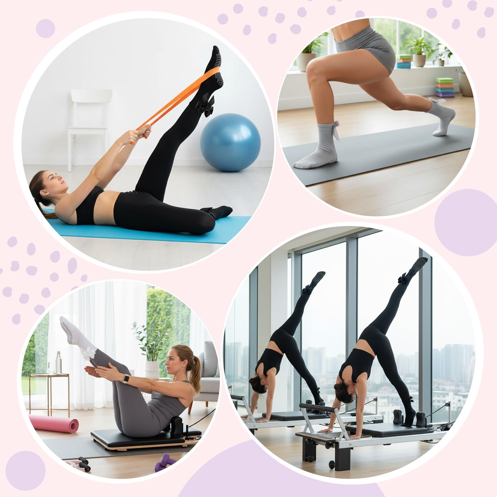 3 Pairs of Women's Non-Slip Pi - đánh giá và giá Pilates Yoga Gifts