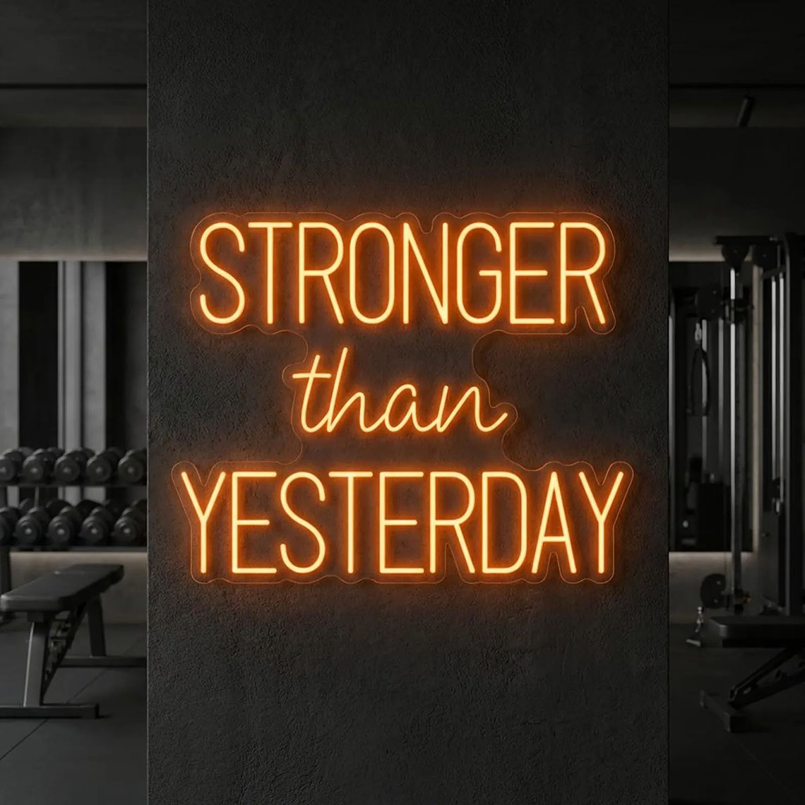 Stronger than Yesterday Neon S - đánh giá và giá Pilates Yoga Gifts