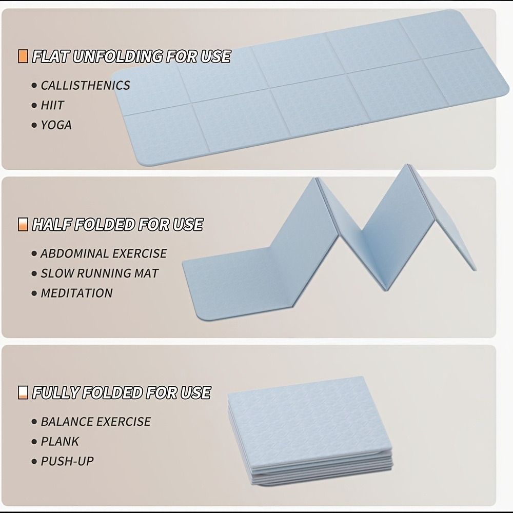 Non-Slip Extra Thick Foldable  - đánh giá và giá Pilates Yoga Mat Thickness