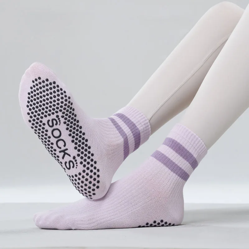 Yoga Sock Women Cotton Stripe  - đánh giá và giá Youtube Yoga Pilates