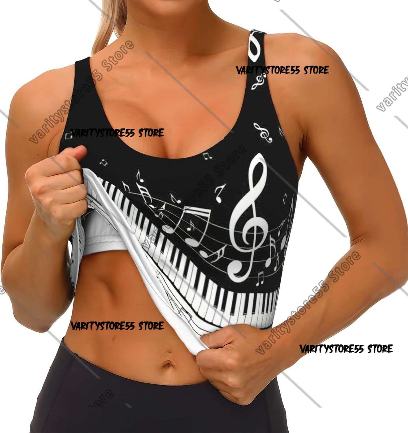 Piano Keys with Musical Notes  - đánh giá và giá Pilates Yoga Music