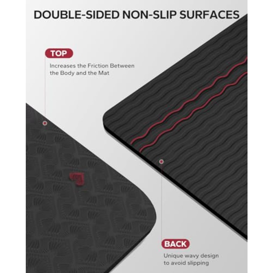 Extra Large Yoga Mat for Home  - đánh giá và giá Pilates Yoga Mat Thickness