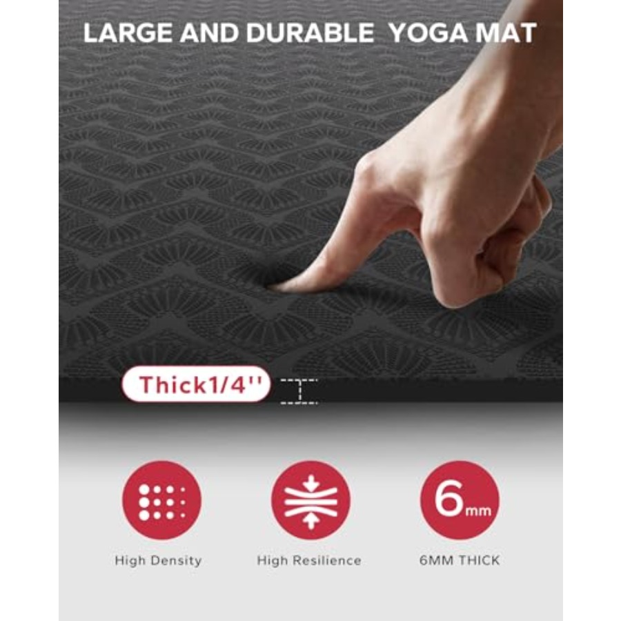 Extra Large Yoga Mat for Home  - đánh giá và giá Pilates Yoga Mat Thickness